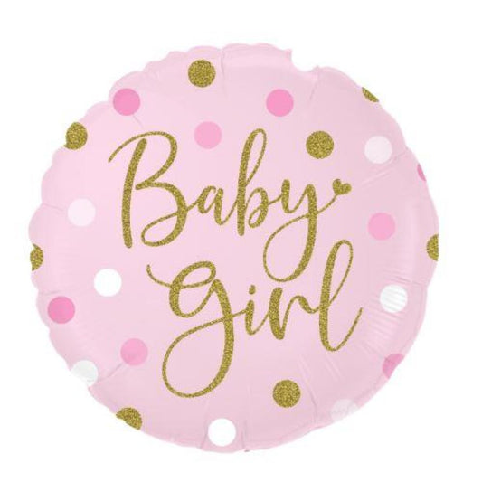 Foil Balloon It's A Girl Hearts & Dots