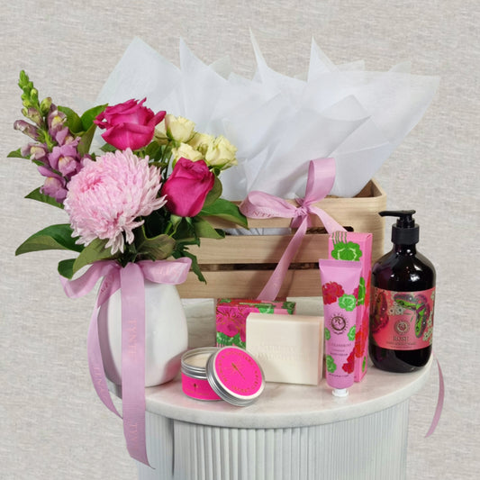 Pamper Hamper with Flowers