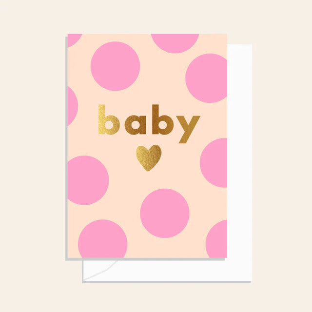 Spots Baby Pink Card