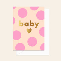 Spots Baby Pink Card