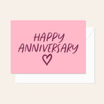Anniversary Script Burgundy Card
