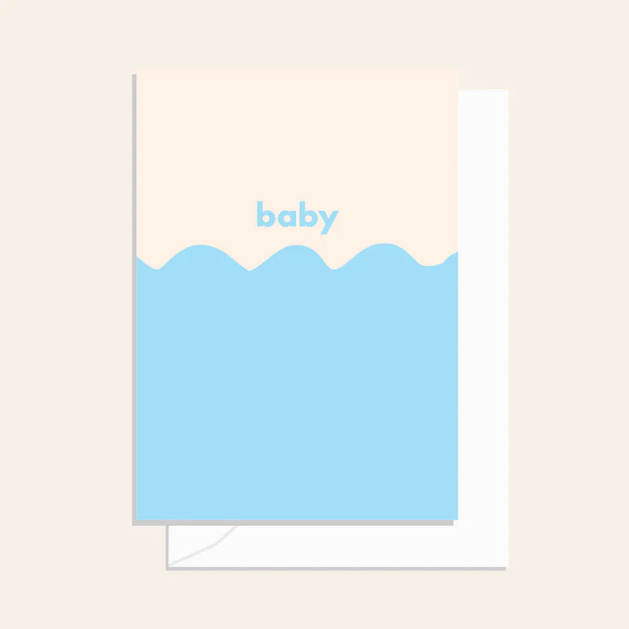 Wavy Baby Blue Card