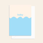 Wavy Baby Blue Card
