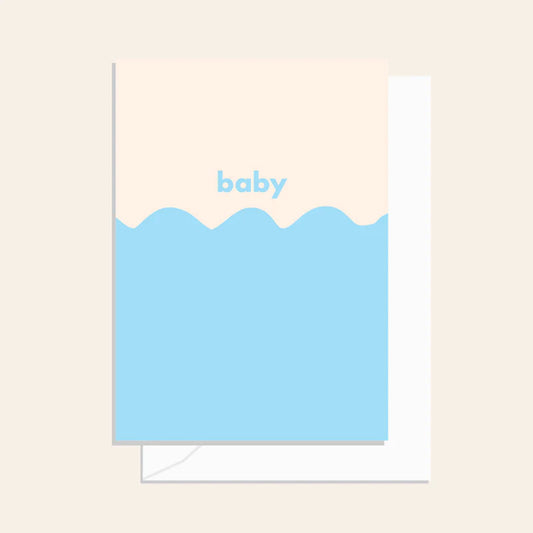 Wavy Baby Blue Card