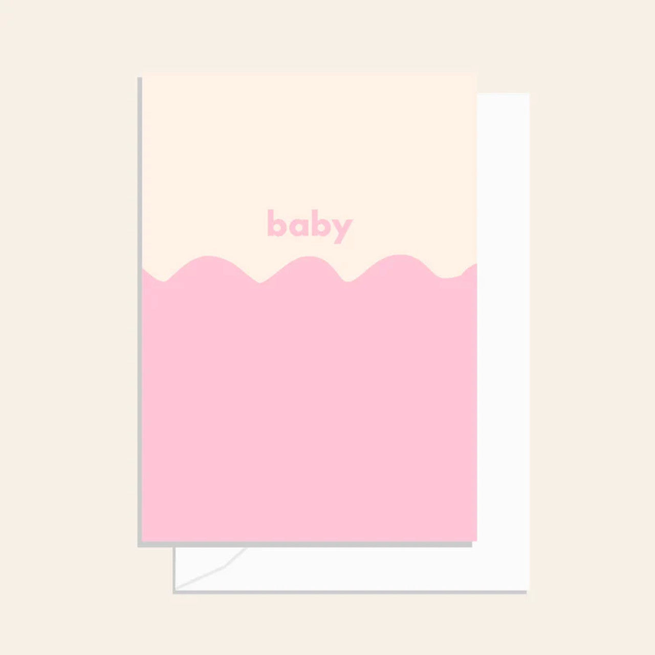 Wavy Baby Pink Card