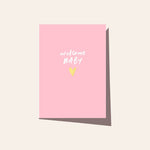 Welcome Baby Pink Card