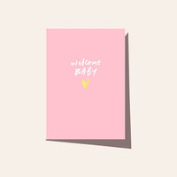 Welcome Baby Pink Card
