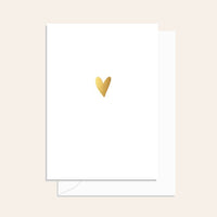 Small Gold Heart Card