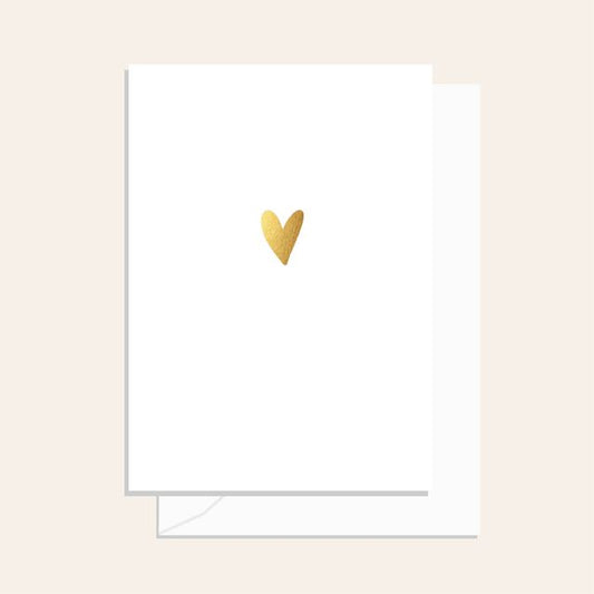Small Gold Heart Card